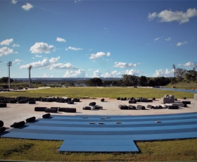Instalação de nova pista de atletismo do Centro Olímpico (CO). Foto: Beto Monteiro/Ascom UnB. 26/04/2023